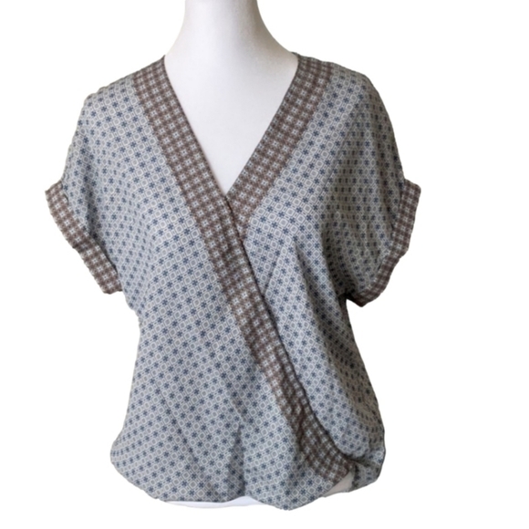 Max Studio Mock Wrap Top - Picture 2 of 13